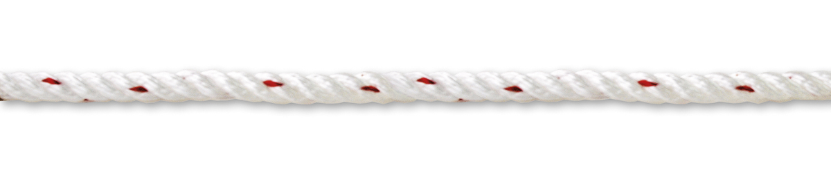 Corde polyamide torsadé 740kg Ø 6mm blanc/rouge - CHAPUIS