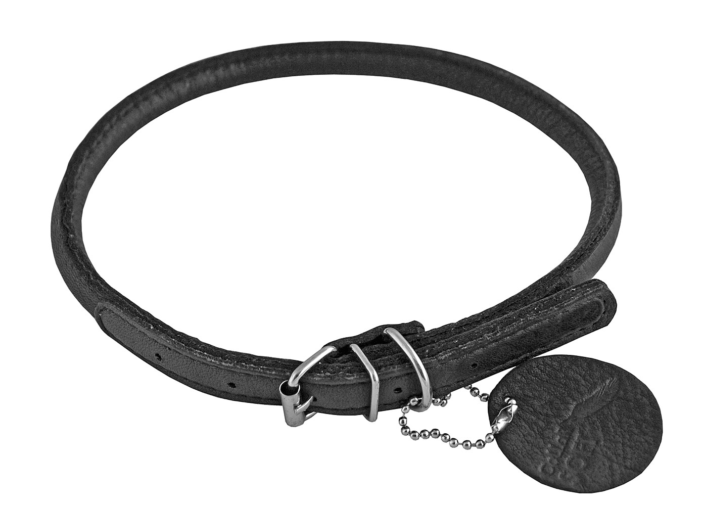 Collier rd noir d6mm l20-25cm