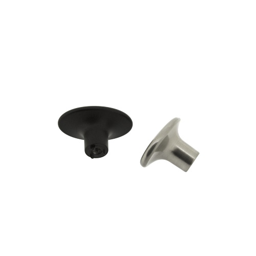 2 boutons de meuble comète zamak nickel mat d23x35mm