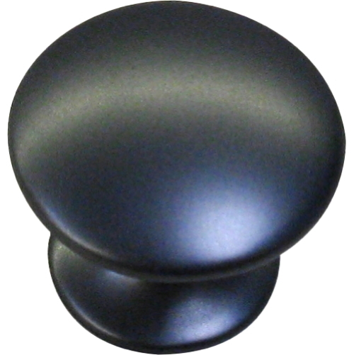 2 boutons de meuble rond zamak noir satiné ø30mm