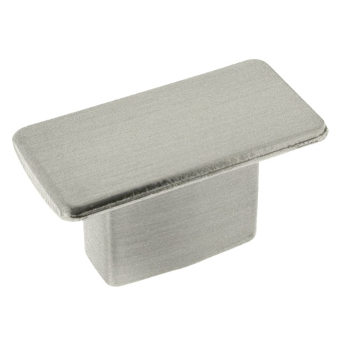 2 boutons de meuble eko aluminium nickel mat 30x15x16mm