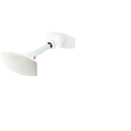 Bouton double C.6/7 aluminium blanc