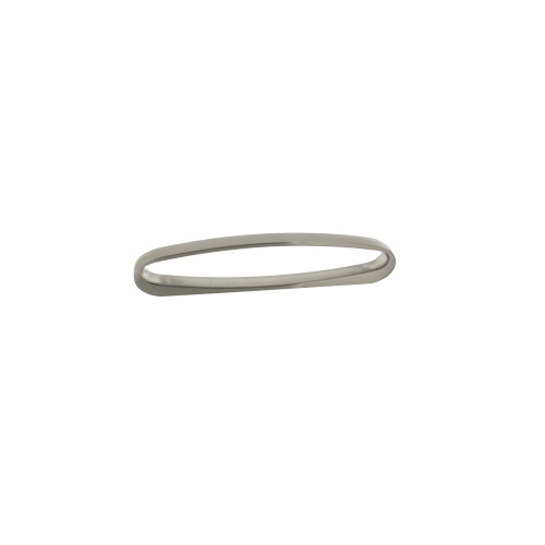 Poignée de meuble ellipse zamak nickel mat ea128mm l165mm