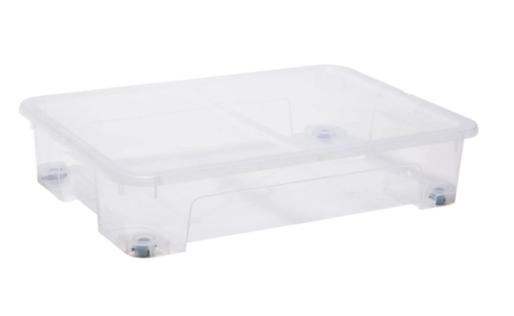 Bac de rangement dessous de lit Viewbox 50 L transparent - SUNDIS