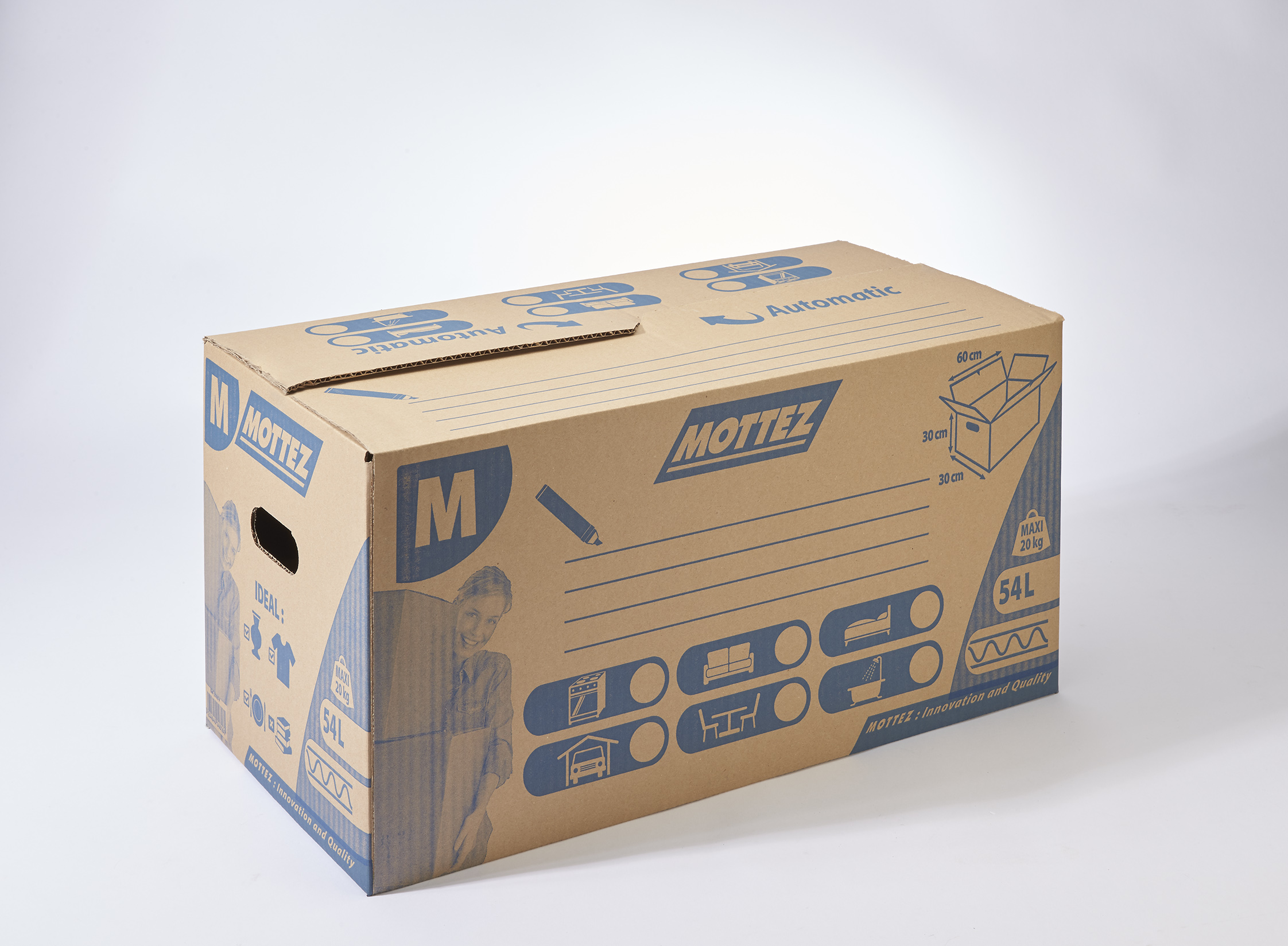 Carton 54 litres mottez - lot de 20