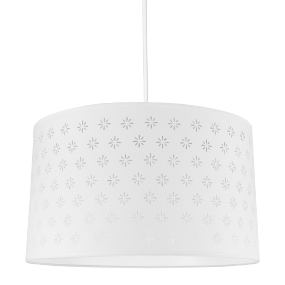 Suspension ronde Fleurs Ø40 x H 23 cm blanc - OSTARIA