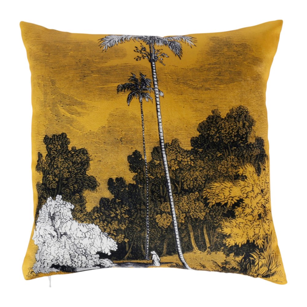 Housse de coussin carrée Gauguin 40 x 40 cm jaune - OSTARIA