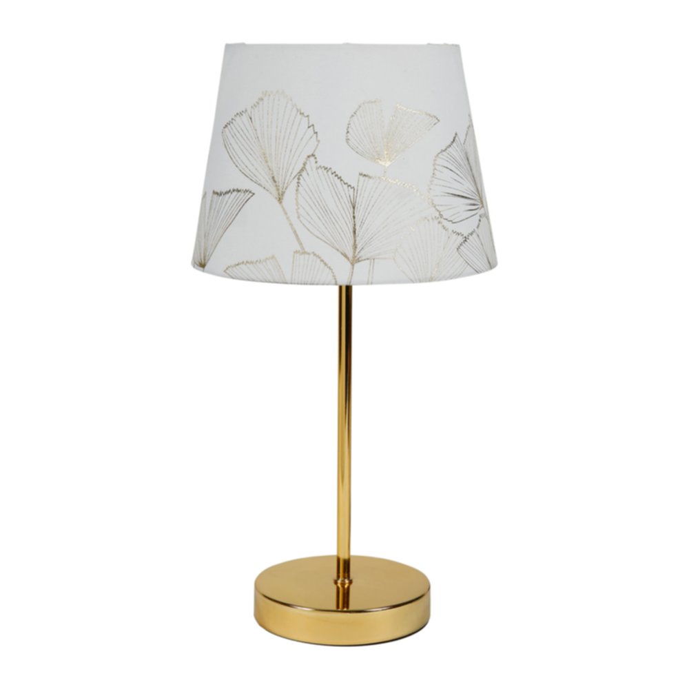 Lampe céramique Ginkgo Pied Métal Doré 39x20x20cm 220V 40W