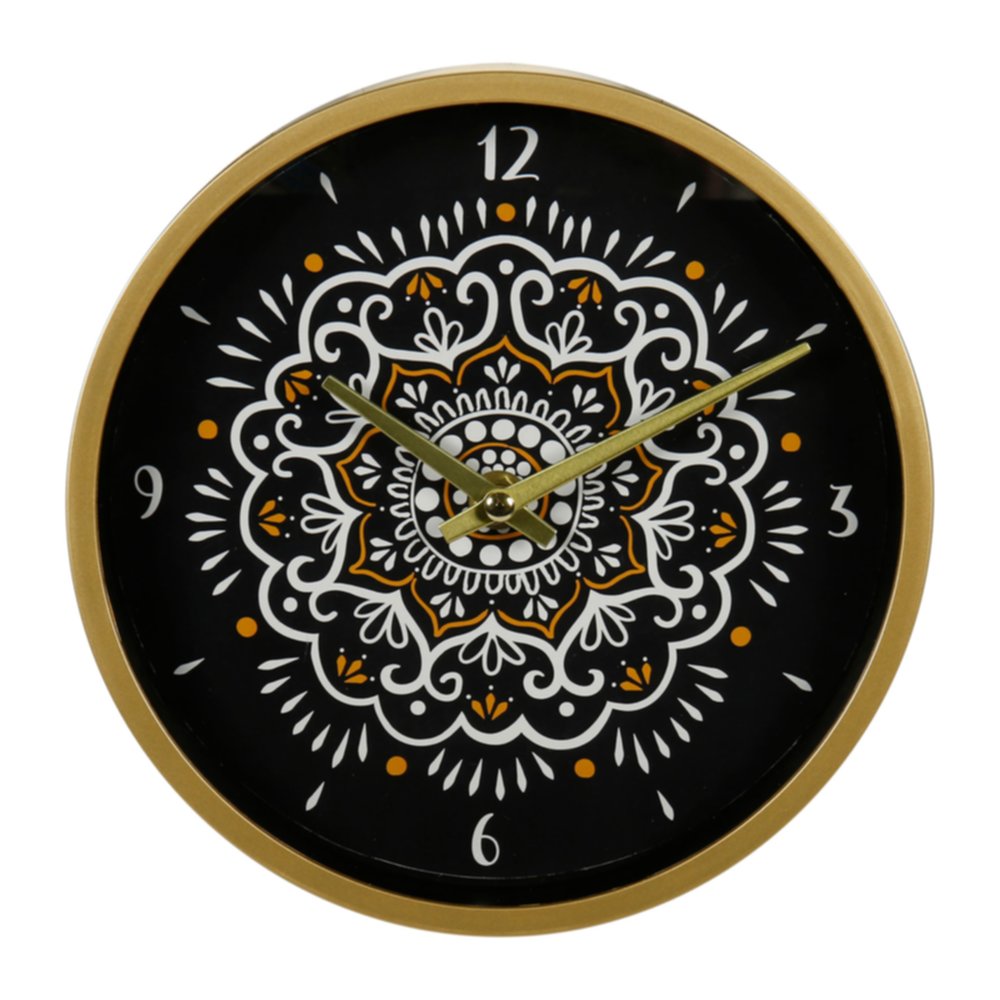 Horloge plastique Mandala Ø20 cm - OSTARIA