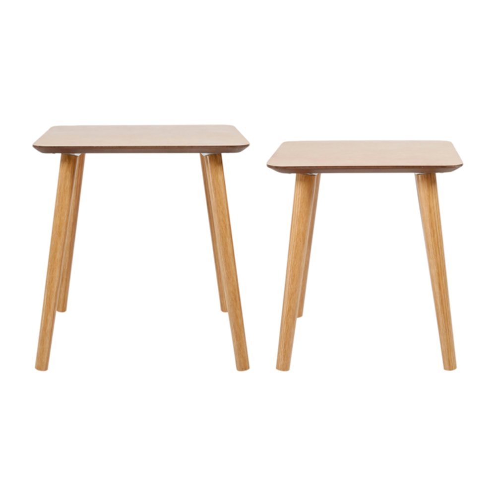 Table Carrée Bois X2 + Gm 43x40x40cm