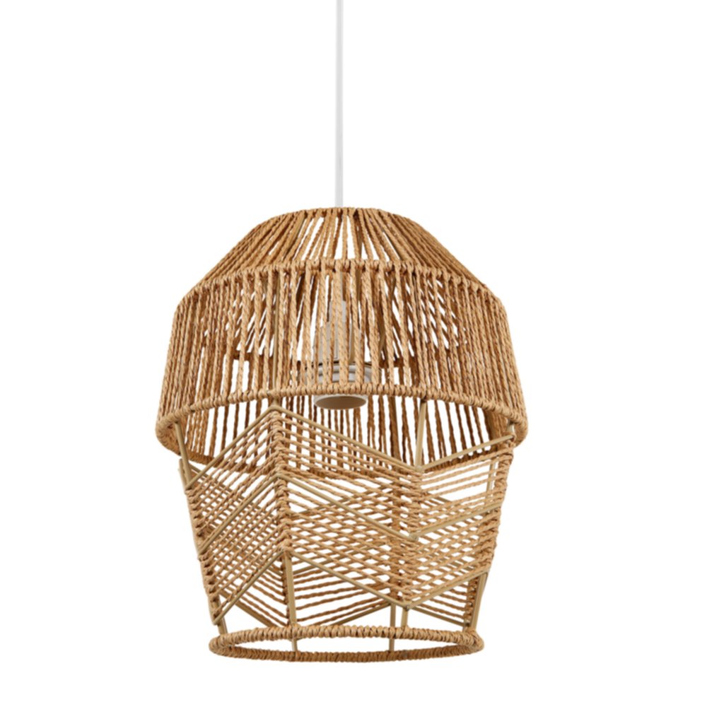 Suspension en Corde Papier Ajay Naturelle 29x25x25cm 220V 40W