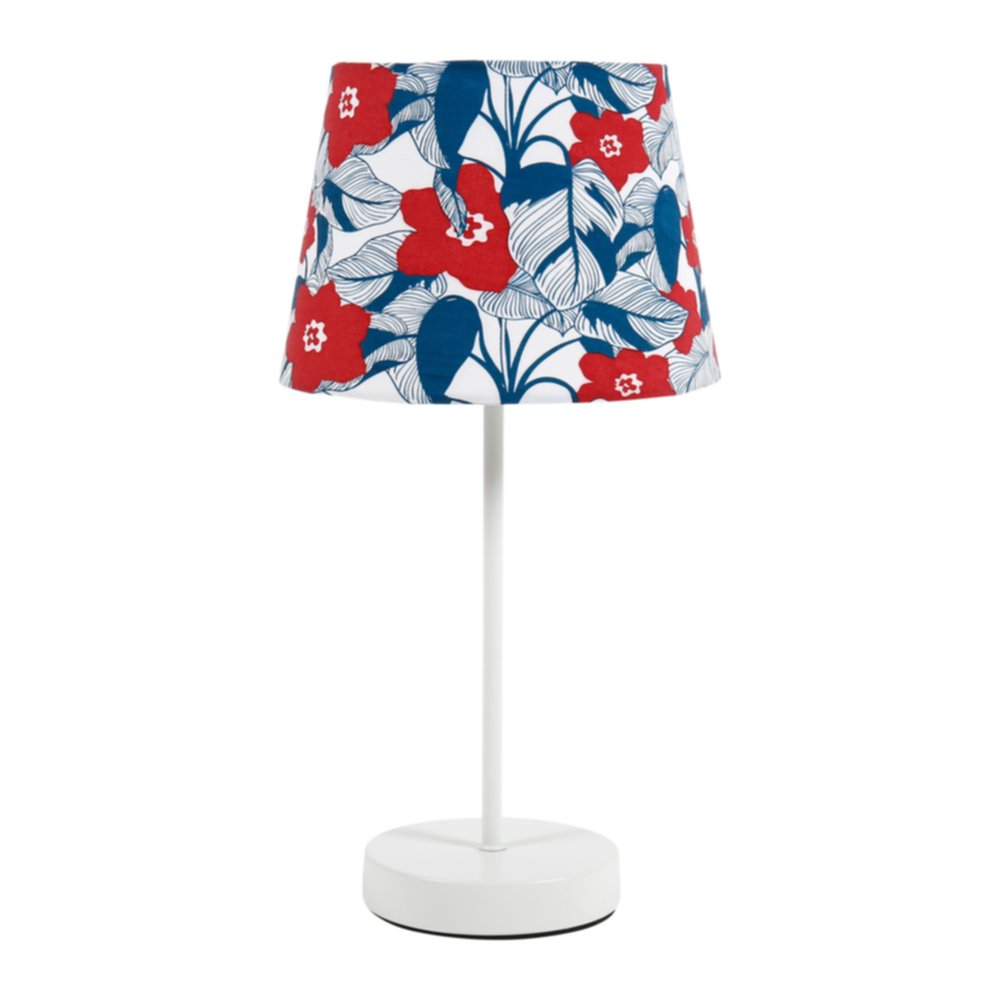 Lampe céramique Pied Métal Hippie Blanche Bleue Rouge 40x20x20cm 220V 40W