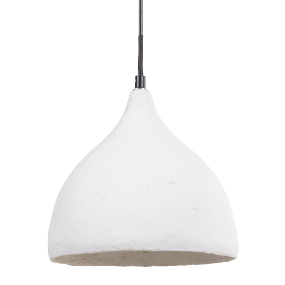 Suspension Ciment Portland Blanche 21,5x21,5x21,5cm 220V 60W