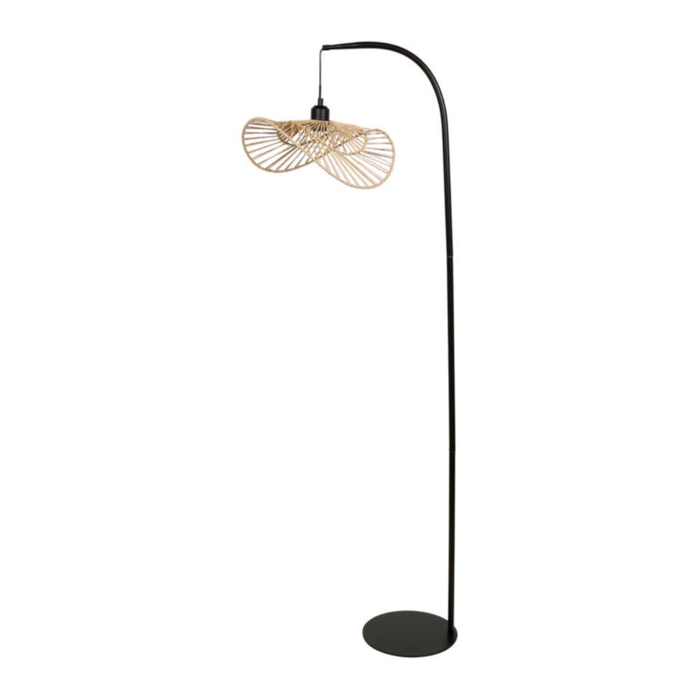 Lampadaire en Corde Métal Ozana Naturelle 150x48x35,5cm 220V 60W