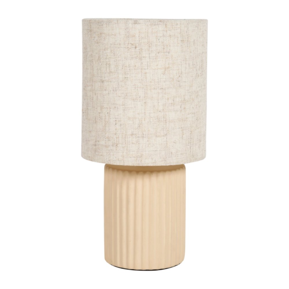 Lampe céramique Cylindrique Céramique Eva Ecrue/Nude 27x13,5x13,5cm 220V 40W