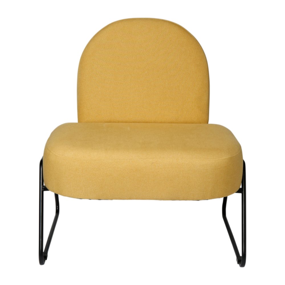 Fauteuil Polyester Ocre Auguste 76x72x78cm