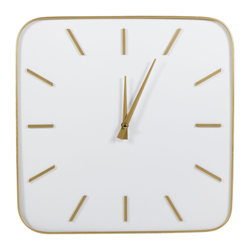 Horloge métal Aluminium Milan Blanche Dorée Ø40cm