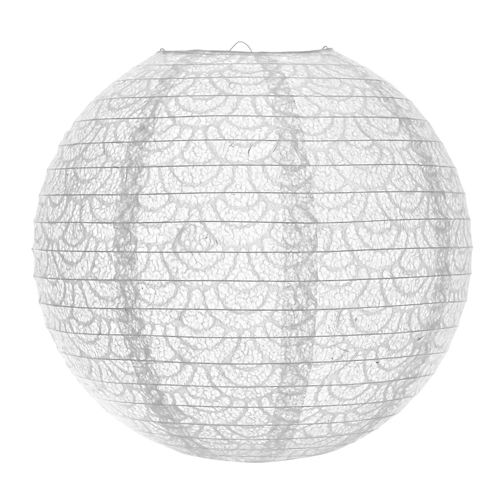 Boule Japonaise Décor Dentelle Blanche 35cm - OSTARIA