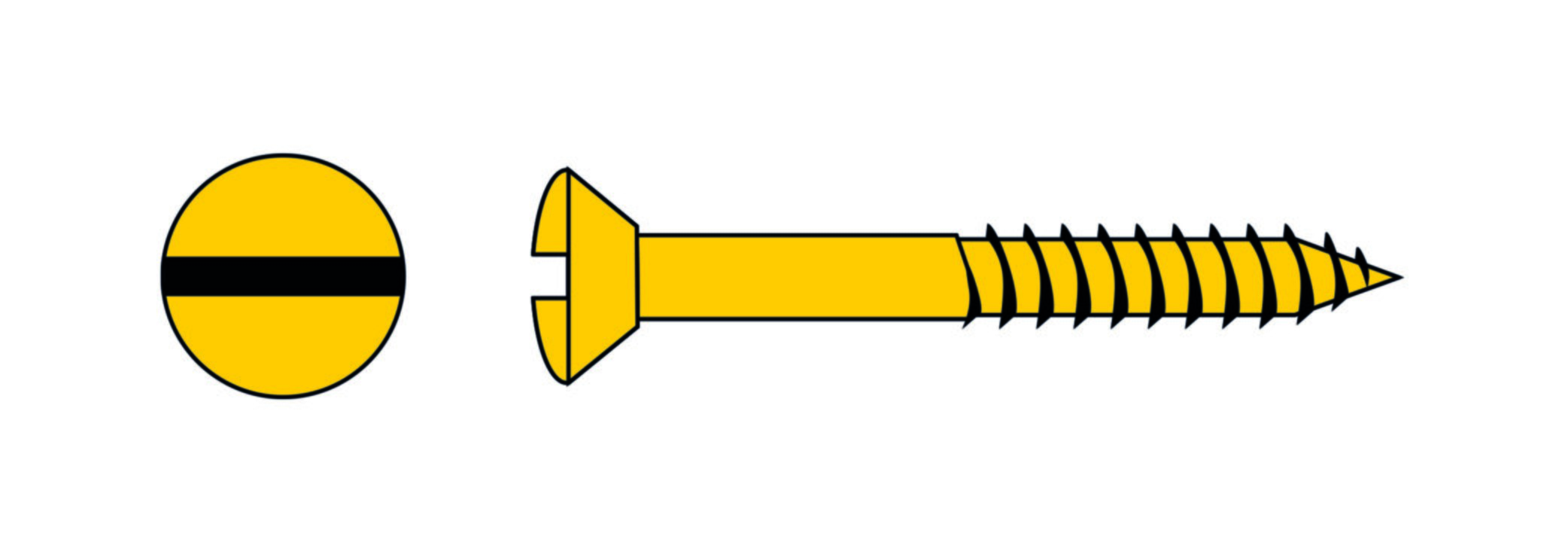 8 vis bois tête fendue bombée laiton 4x40