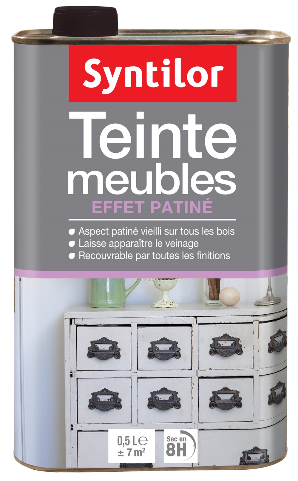 Teinte Meubles Effet Patiné Bois Flotté 0.5L - SYNTILOR