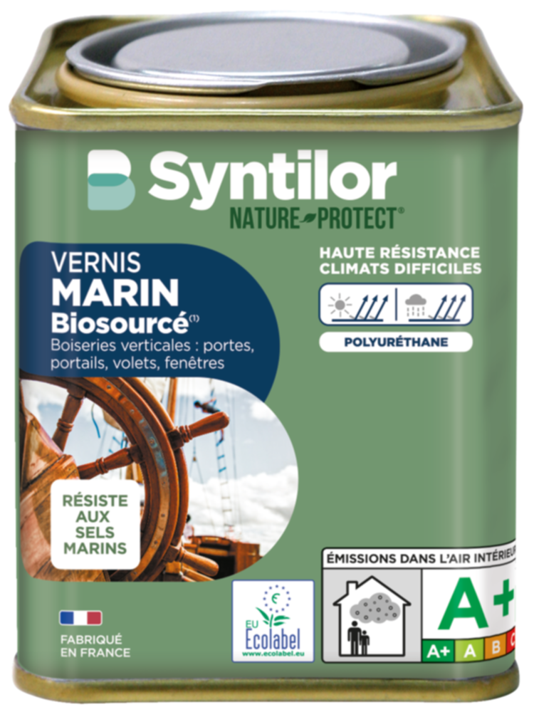 Vernis Marin Biosourcé incolore satiné 0,25L - SYNTILOR