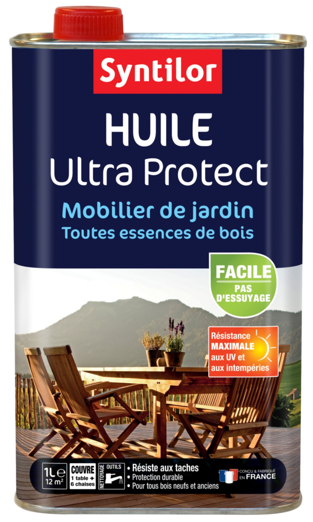 Huile Ultra Protect Mobilier de Jardin Naturel 1L - SYNTILOR