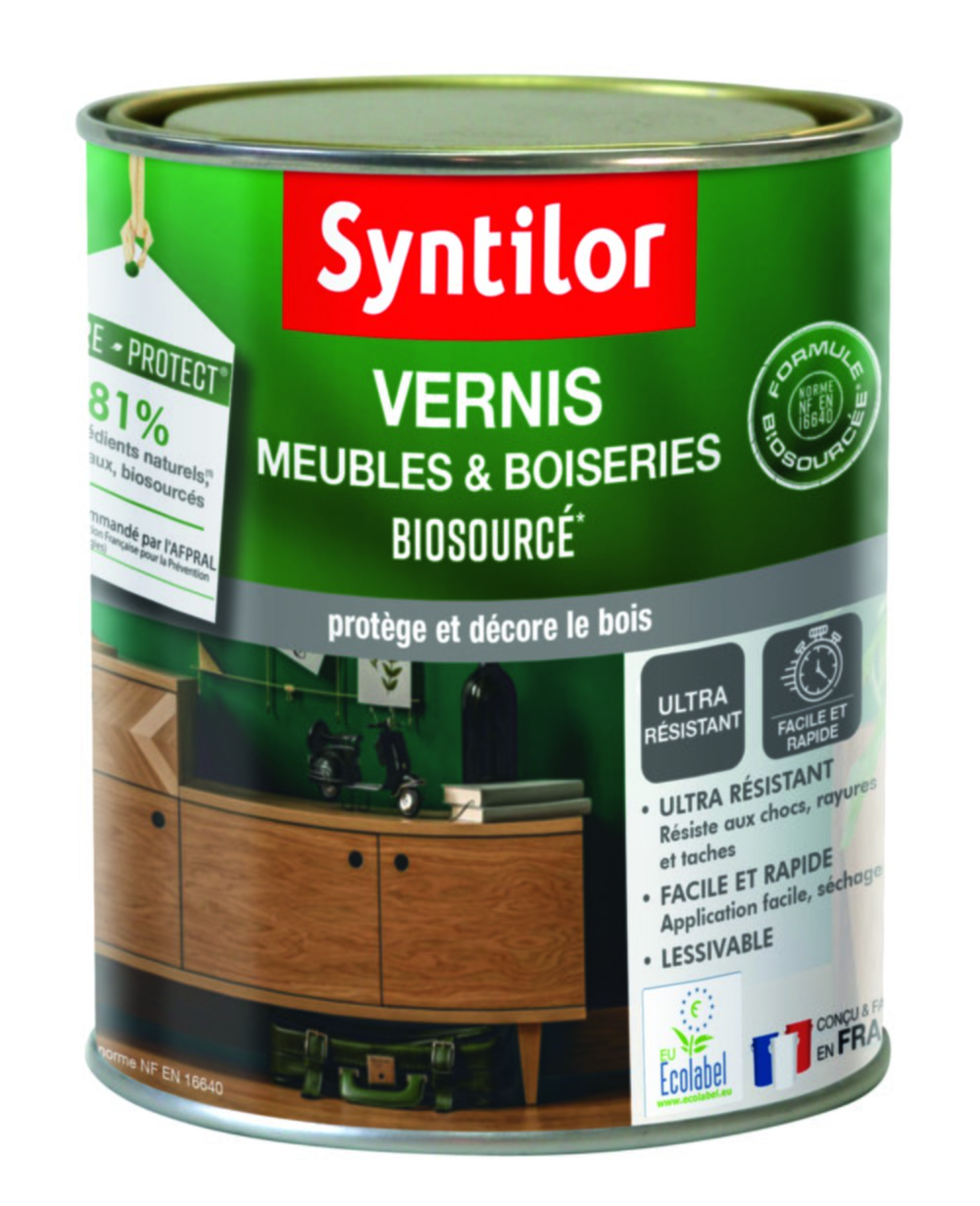 Vernis Meubles et Boiseries Biosourcé* Nature Protect® 0.5L chêne clair - SYNTILOR