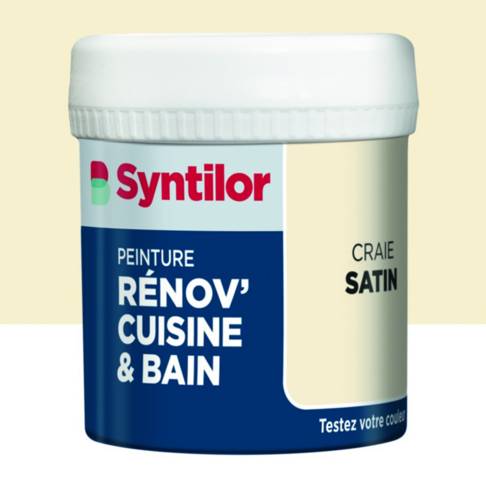 Peinture Rénov' Cuisine & Bain Biosourcee Craie satiné 0,075L - SYNTILOR