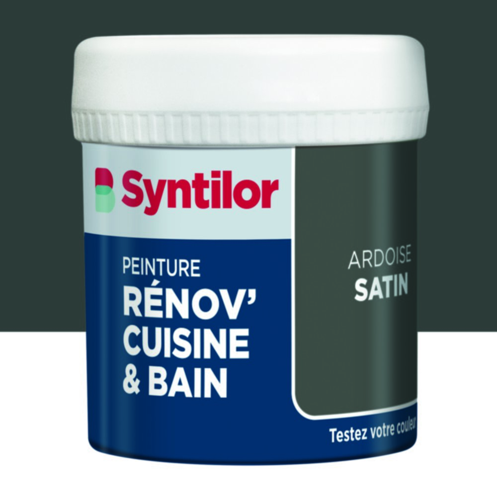 Peinture Rénov' Cuisine & Bain Biosourcee Ardoise satiné 0,075L - SYNTILOR