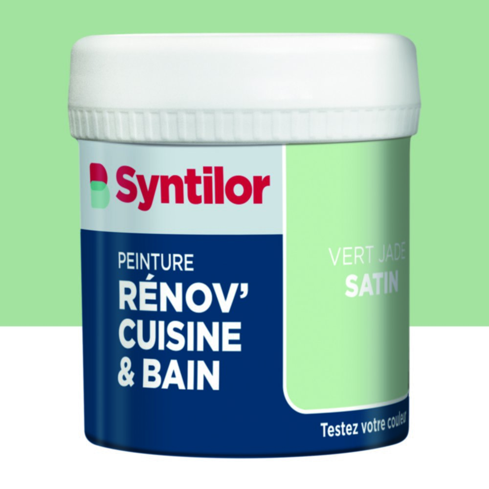 Peinture Rénov' Cuisine & Bain Biosourcee Vert Jade satiné 0,075L - SYNTILOR