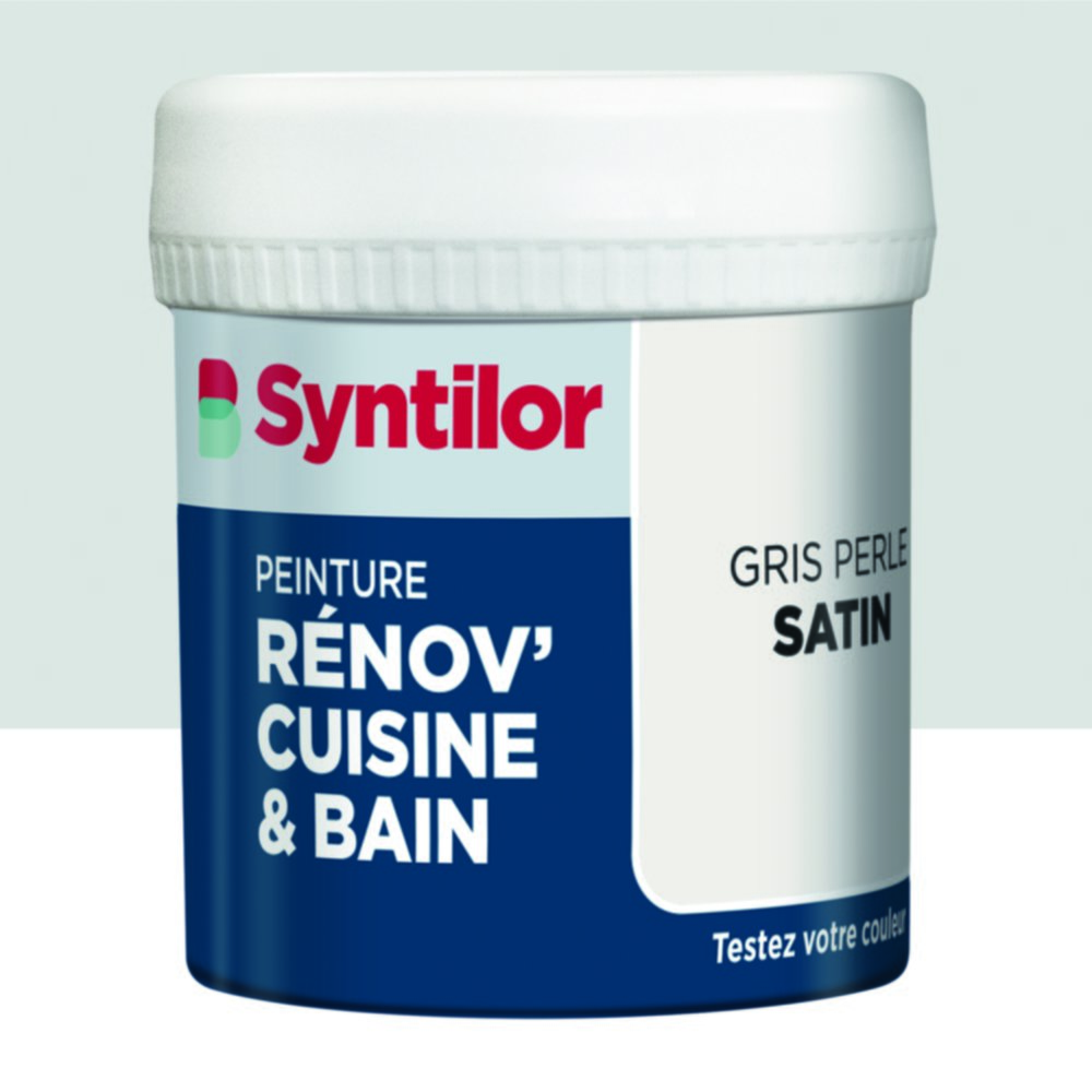 Peinture Rénov' Cuisine & Bain Biosourcee Gris Perle satiné 0,075L - SYNTILOR