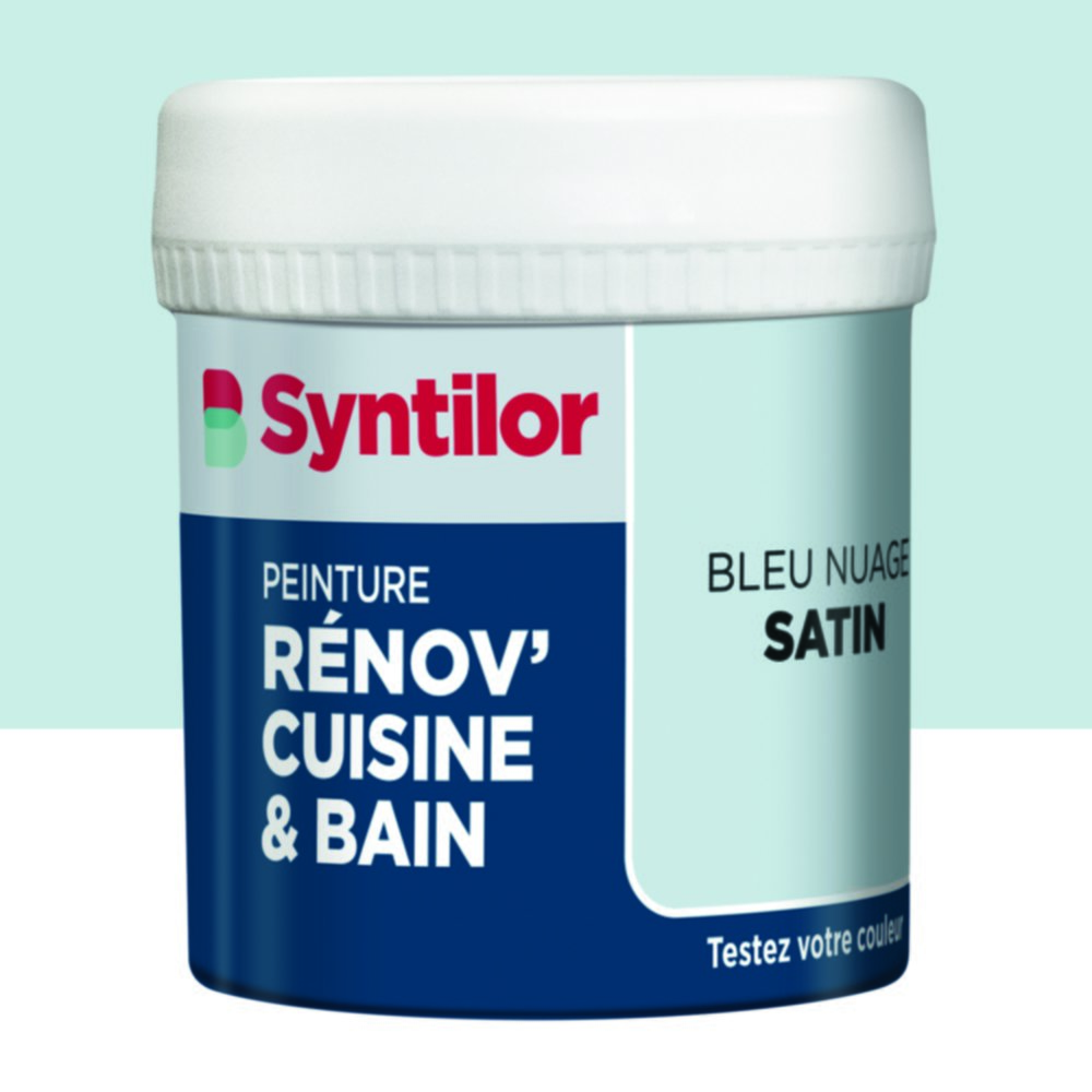 Peinture Rénov' Cuisine & Bain Biosourcee Bleu Nuage satiné 0,075L - SYNTILOR