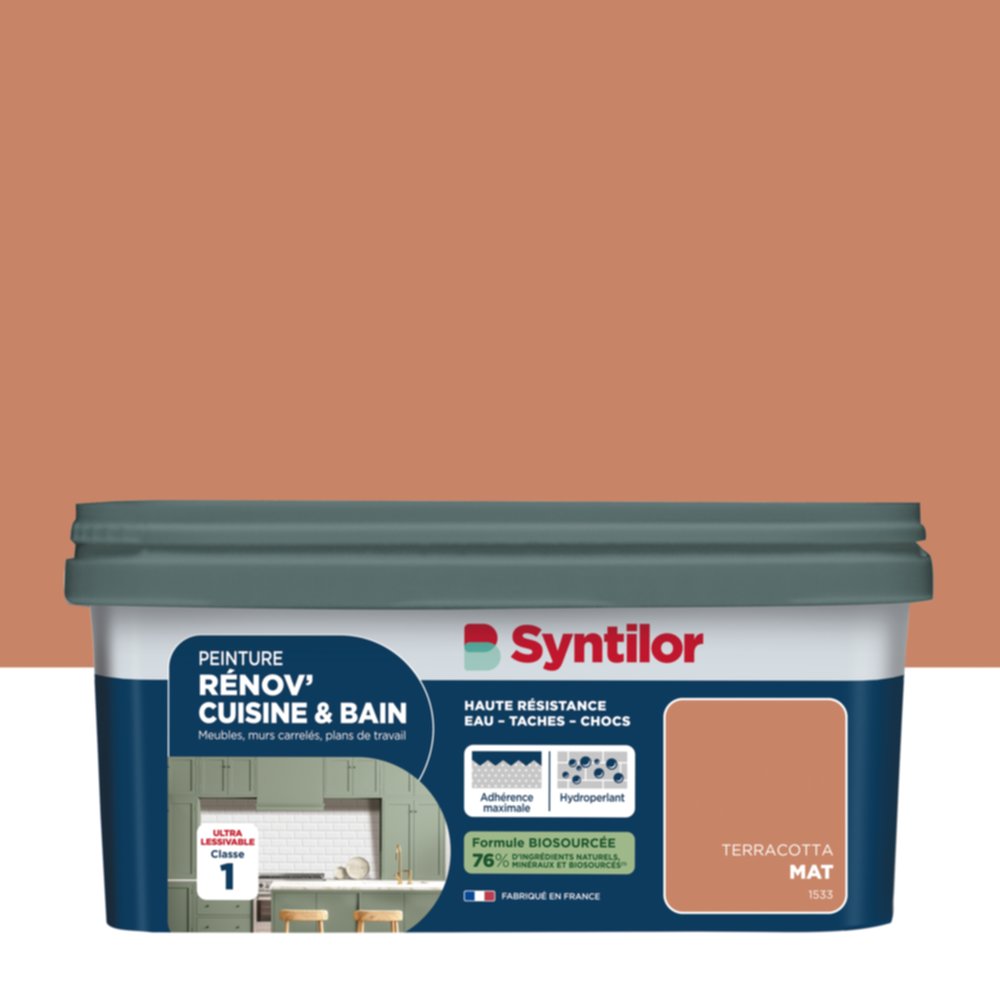 Peinture Rénov' Cuisine & Bain Biosourcee Terracotta mat 2L - SYNTILOR