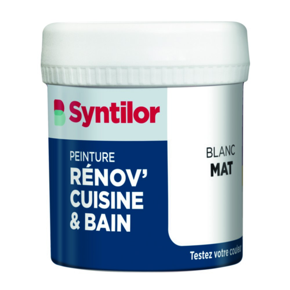 Peinture Rénov' Cuisine & Bain Biosourcee Blanc mat 0,075L - SYNTILOR 