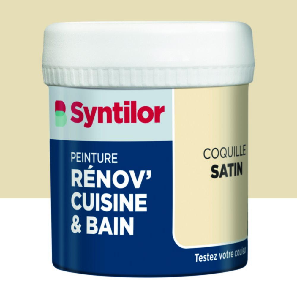 Peinture Rénov' Cuisine & Bain Biosourcee Coquille satiné 0,075L - SYNTILOR