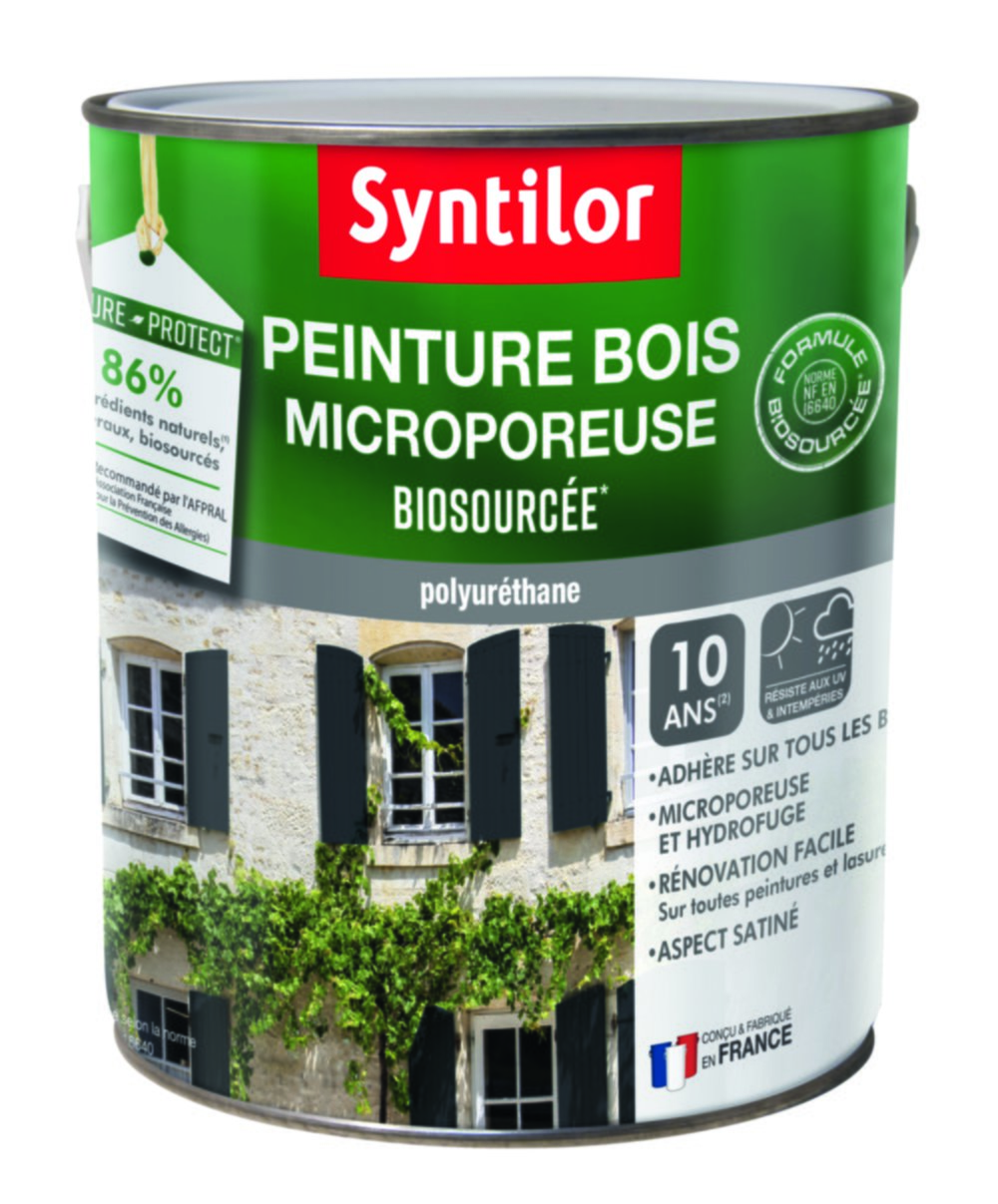 Peinture Bois Biosourcée 2,5L Ivoire Syntilor