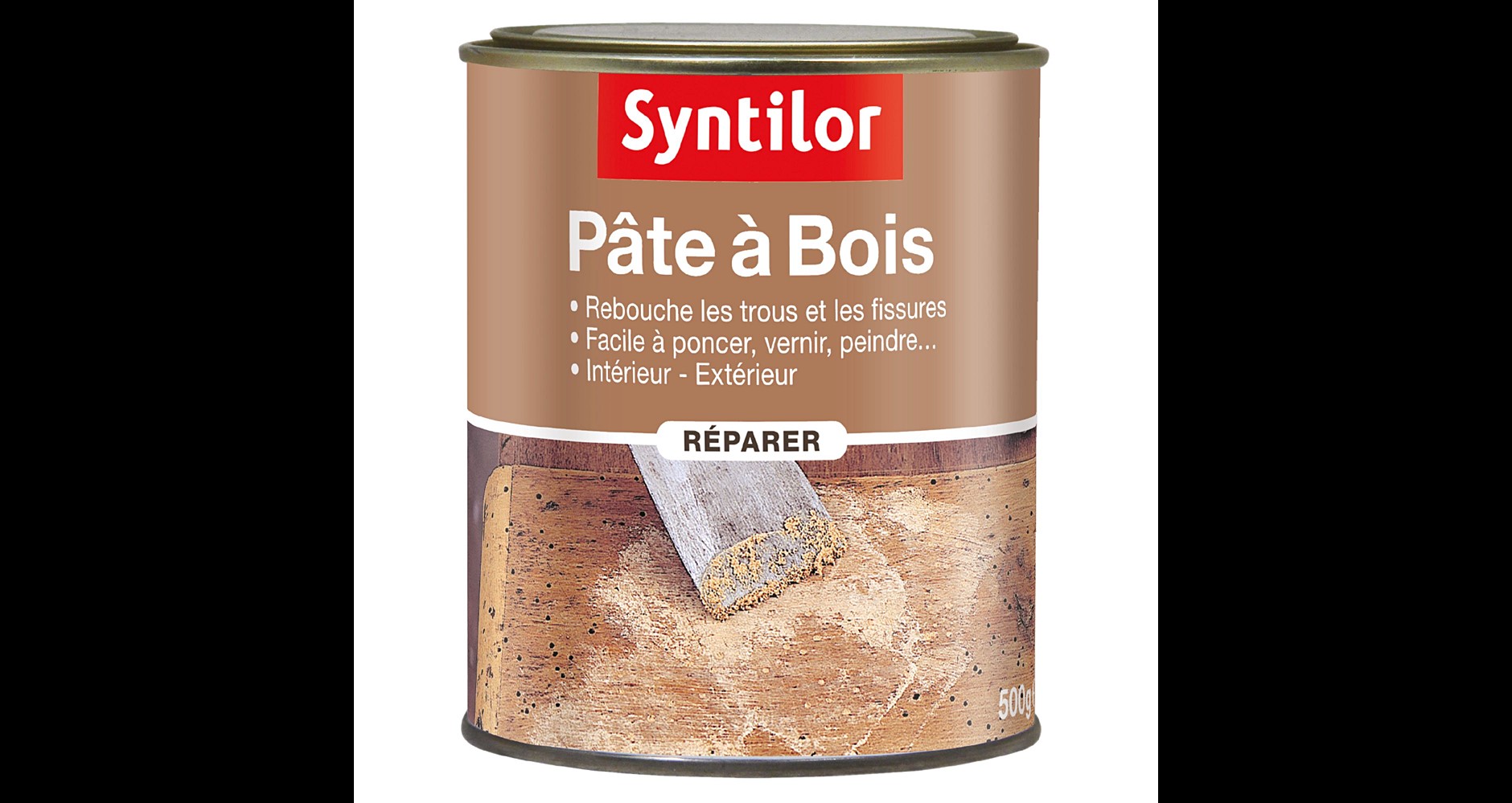 Pâte à bois 500g chêne foncé SYNTILOR