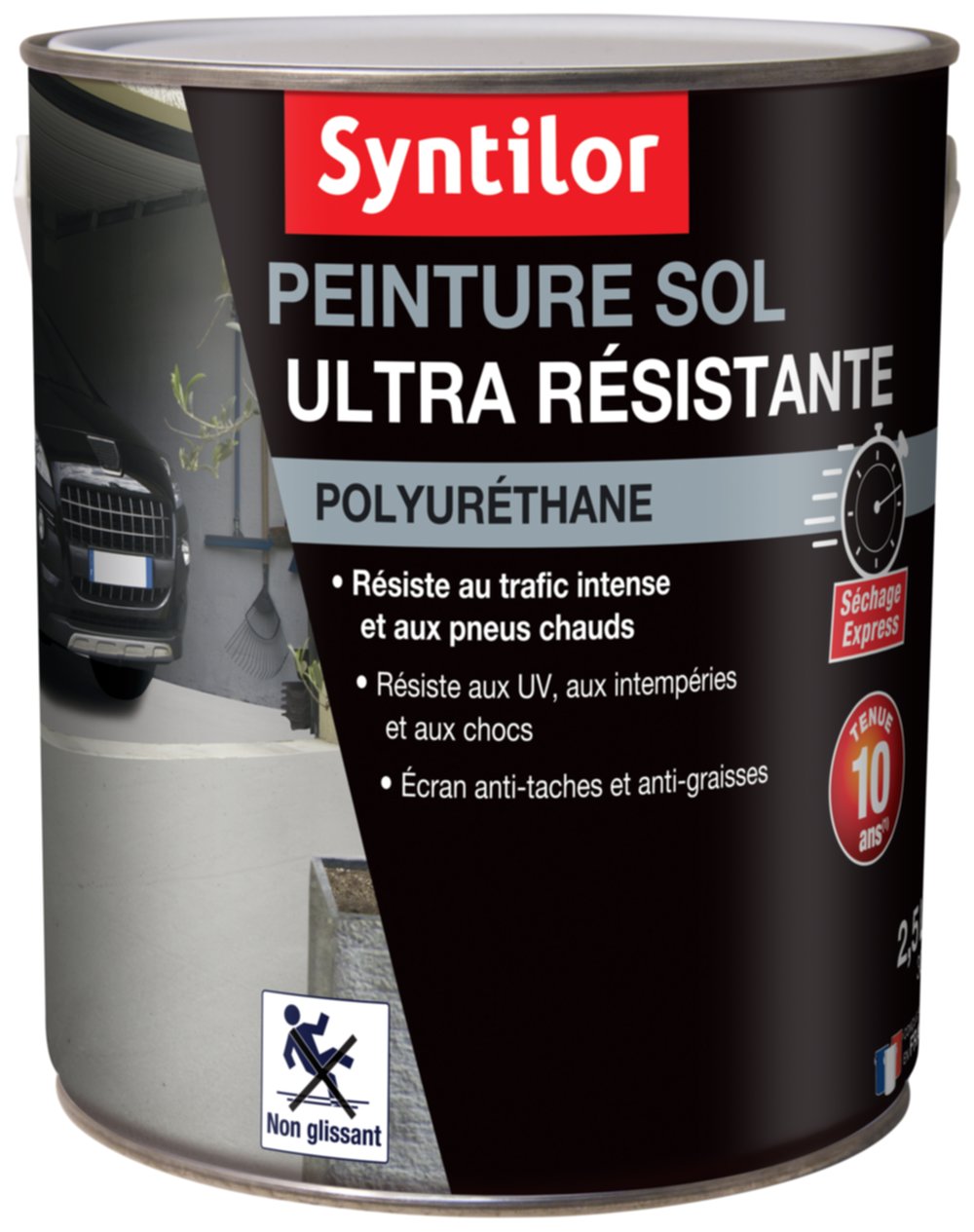 Peinture Sol Ultra Résistante 2,5L Asphalte Syntilor