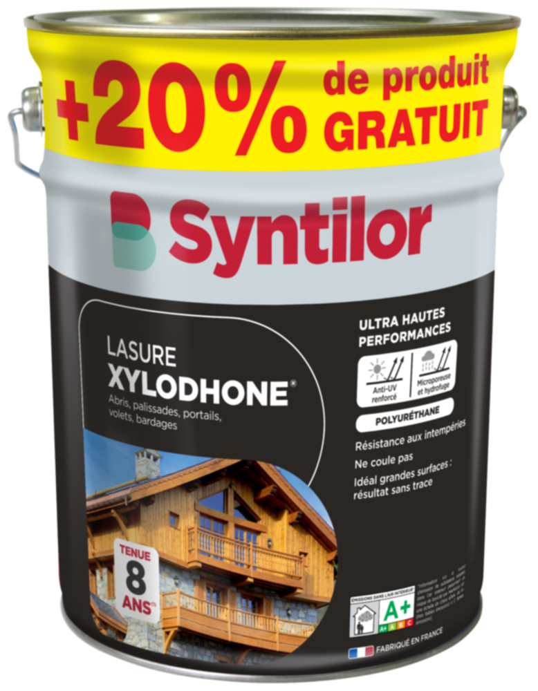 Lasure Xylodhone ultra hautes performances chêne clair mat 5L+20% - SYNTILOR