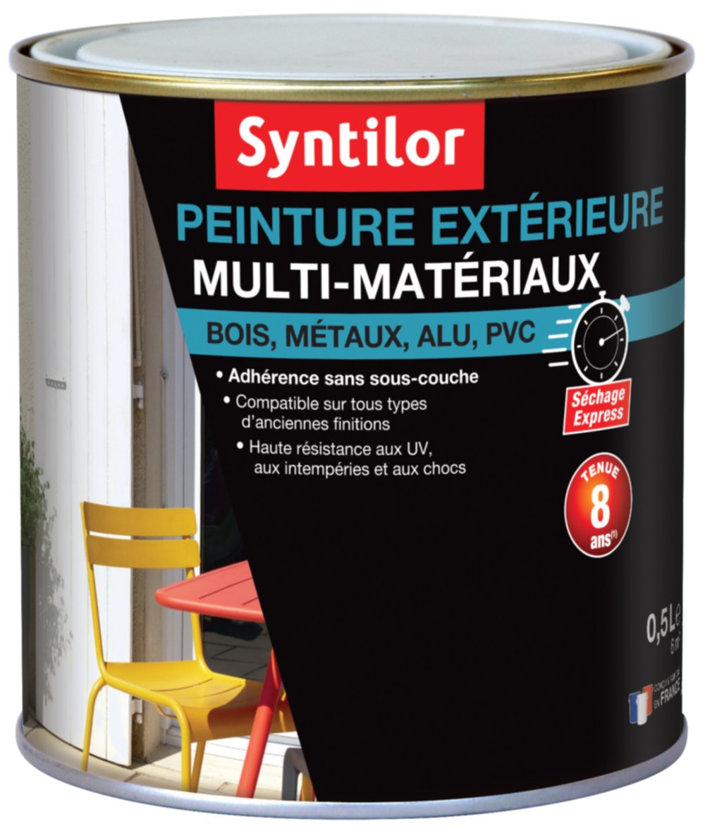 Peinture Multi-Matériaux 0,5L Jaune Ambré Syntilor