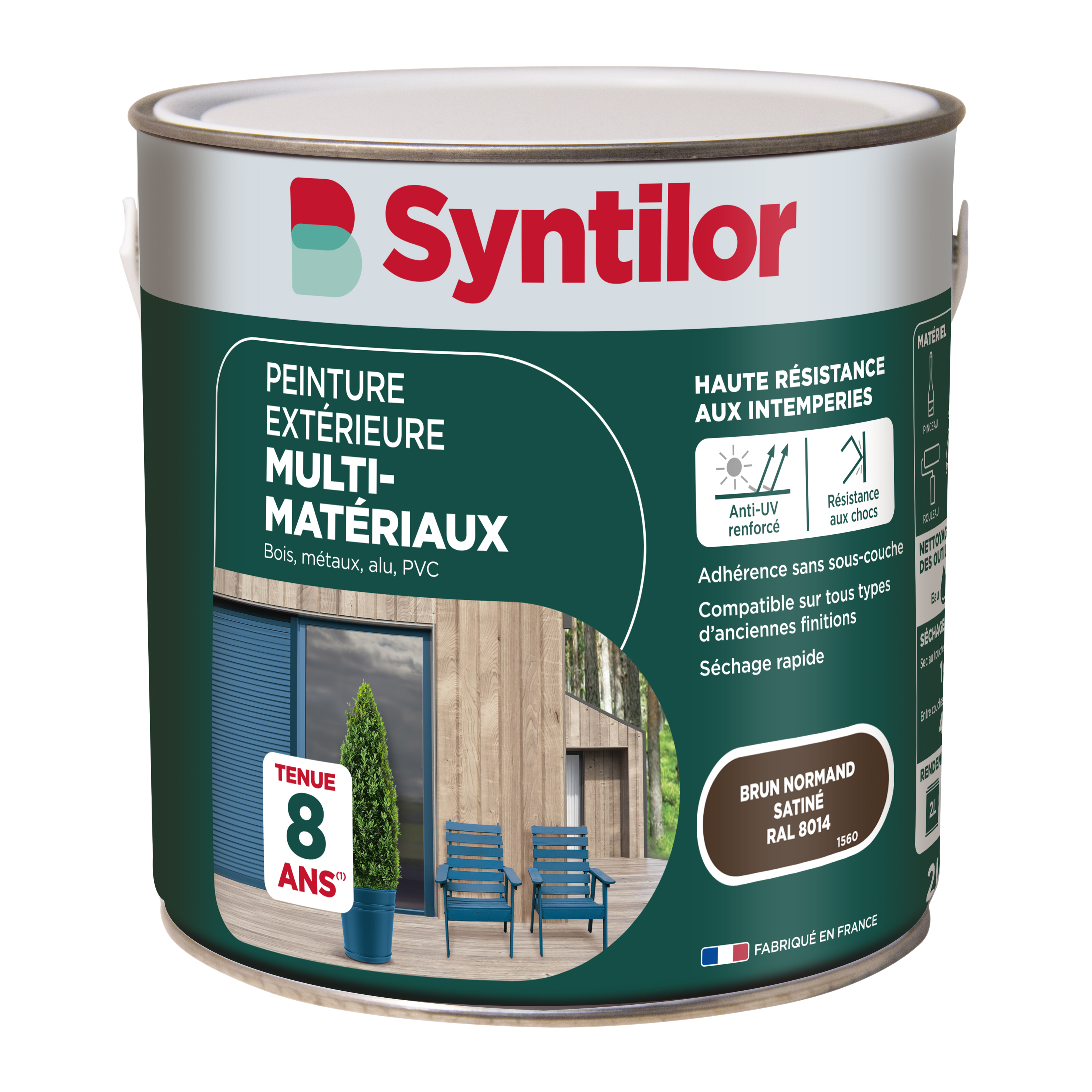 Peinture extérieure multimatériaux 2L brun normand - SYNTILOR