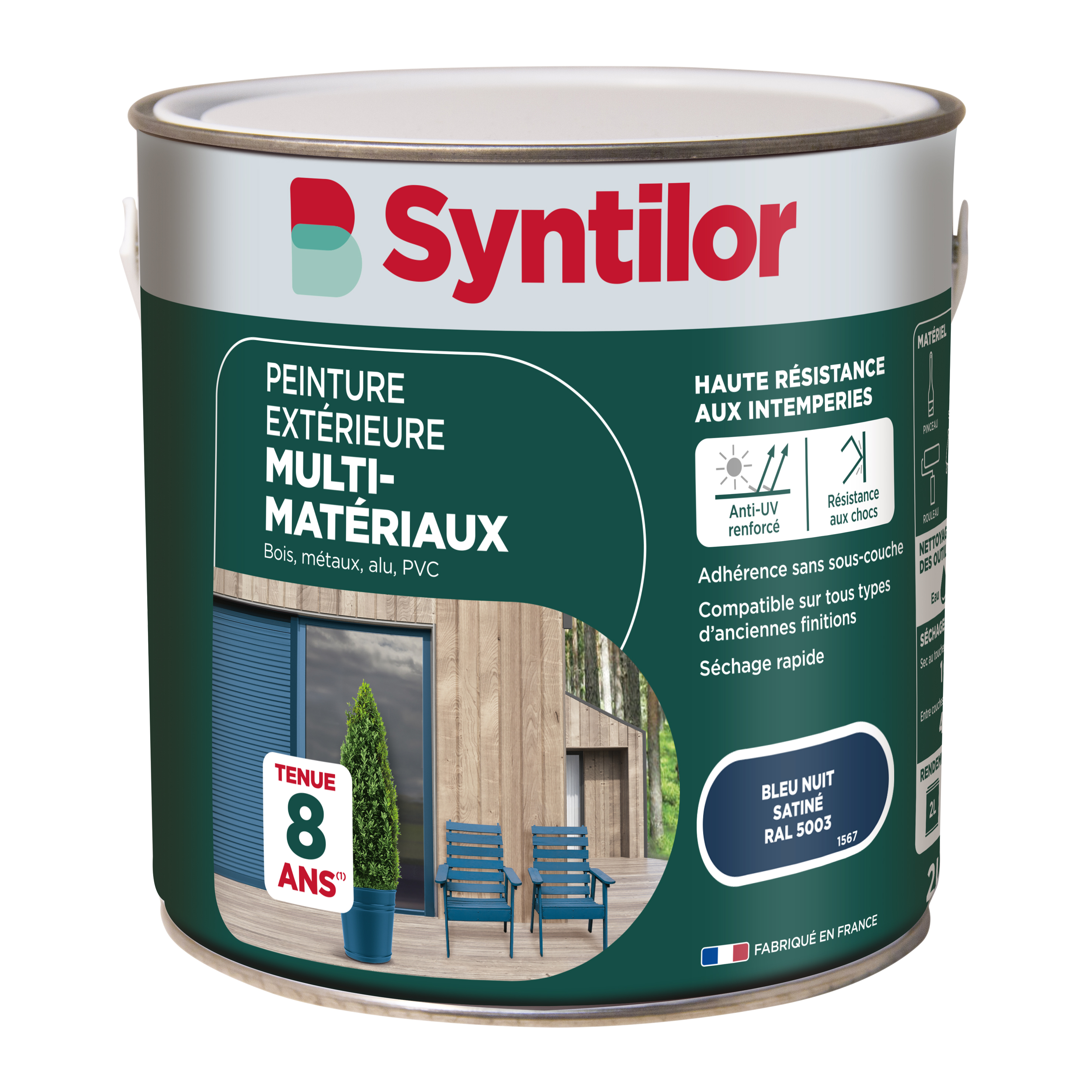 Peinture Multi-Matériaux 2L Bleu Nuit Syntilor