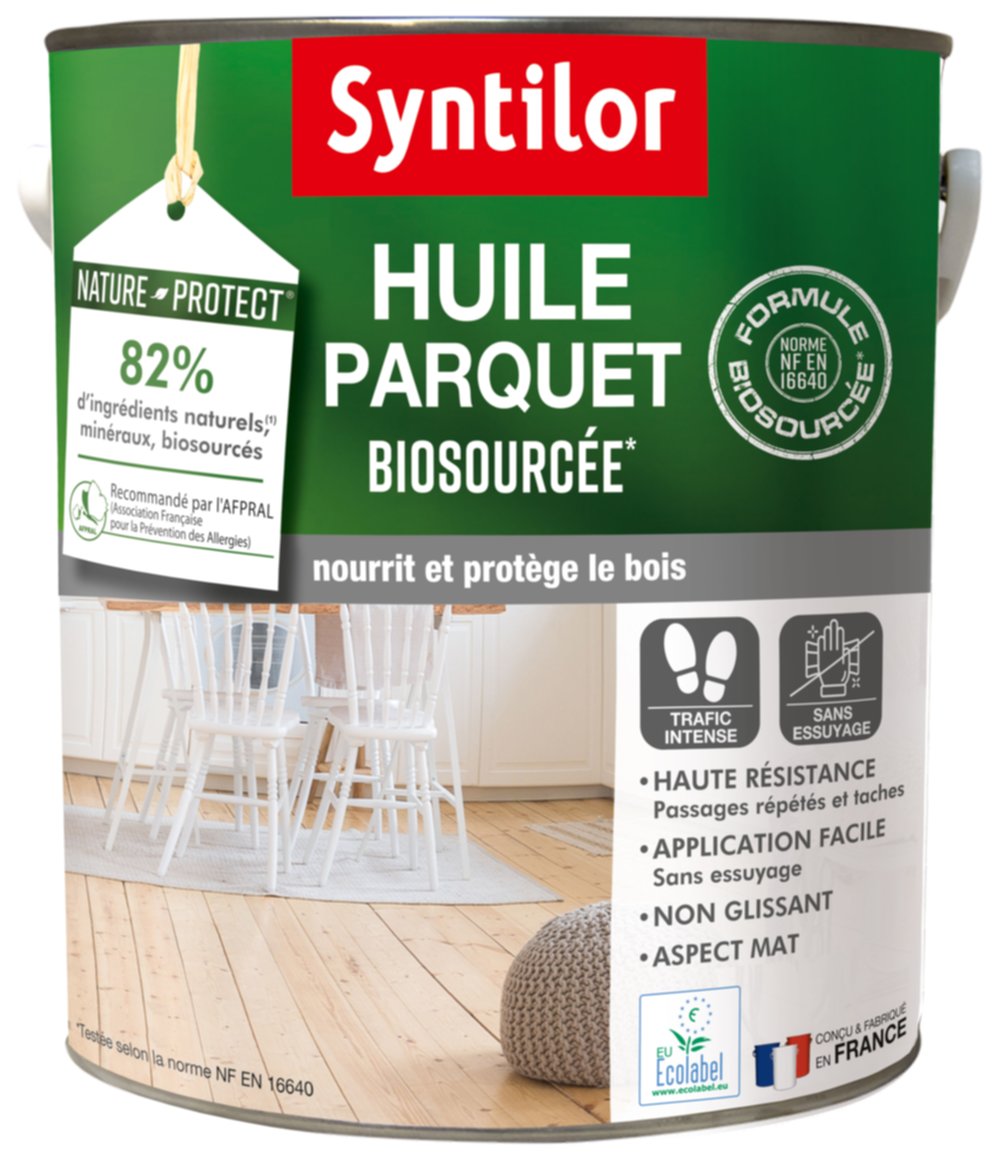 Huile Parquet Biosourcée Incolore 5L Syntilor