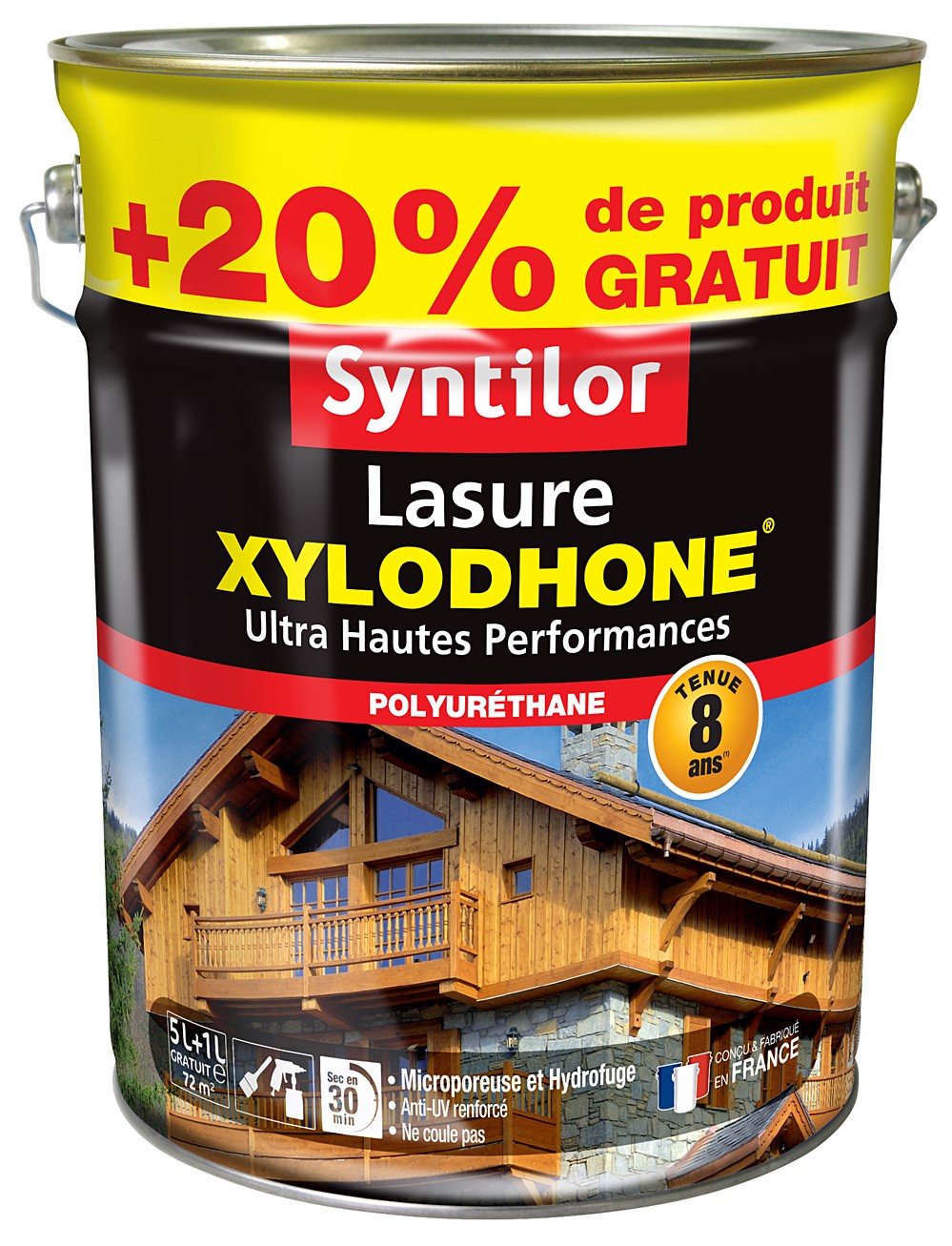Lasure Xylodhone ultra hautes performances 5L +20% chêne moyen - SYNTILOR