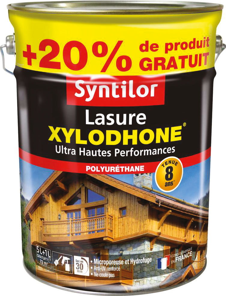 Lasure Xylodhone ultra hautes performances 5l+20% chêne doré - SYNTILOR