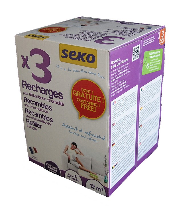 Lot de 3 recharges sachets de 350 g lavande