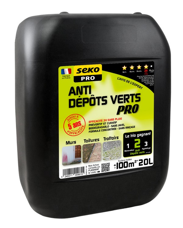 Anti dépôts verts professionnel 20l seko