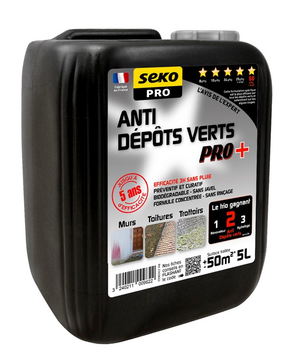 Anti dépôts verts professionnel + 5l seko