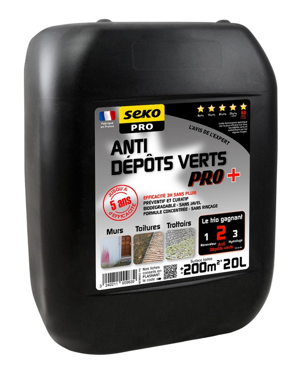 Anti dépôts verts professionnel + 20l seko