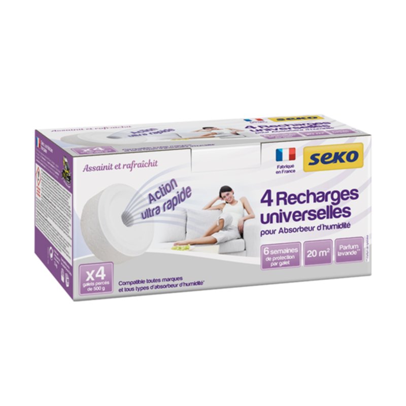 4 recharges galets percés lavande 500gr - SEKO